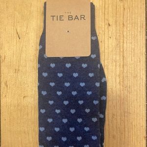 Tie Bar Band Of Hearts Dress Socks